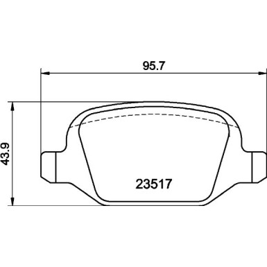 Hella | Bremsbelagsatz, Scheibenbremse | 8DB 355 009-361