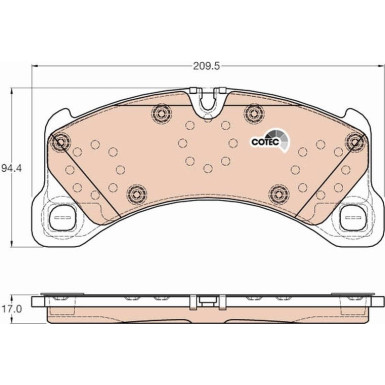 TRW Bremsbelagsatz, Scheibenbremse COTEC GDB2004