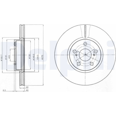 Delphi | Bremsscheibe | BG4277