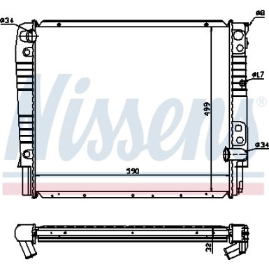 Nissens | Kühler, Motorkühlung | 65528A