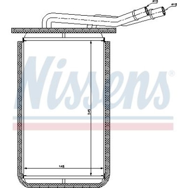 Nissens | Wärmetauscher, Innenraumheizung | 71769