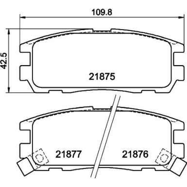 8DB 355 016-621 Bremsbelagsatz, Scheibenbremse
