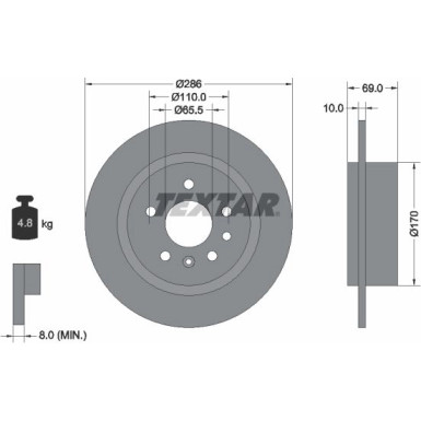 Textar | Bremsscheibe | 92100200