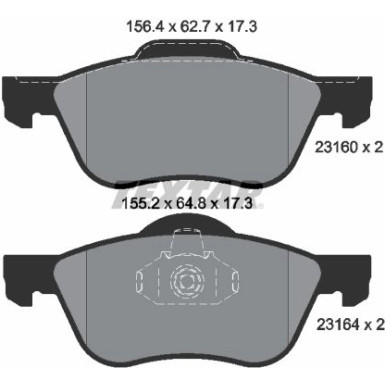 2316001 Bremsbelagsatz, Scheibenbremse