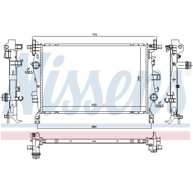 Nissens | Kühler, Motorkühlung | 606445 Nissens | Kühler, Motorkühlung | 606445