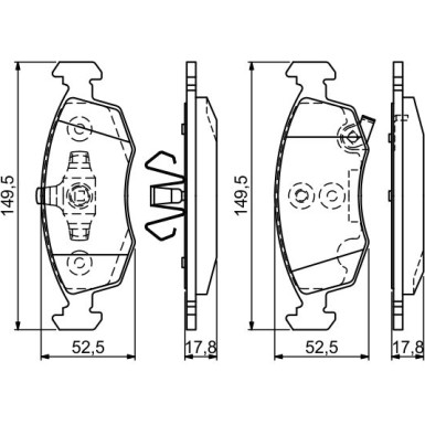 0 986 494 537 Bremsbelagsatz, Scheibenbremse