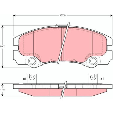 GDB1436 Bremsbelagsatz, Scheibenbremse