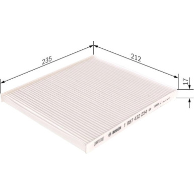 BOSCH 1 987 432 254 Innenraumfilter BOSCH 1 987 432 254 Innenraumfilter