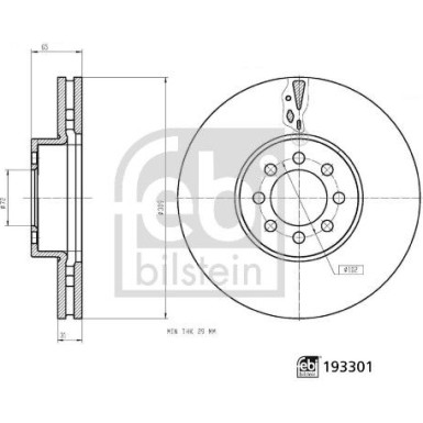 febi bilstein | Bremsscheibe | 193301 febi bilstein | Bremsscheibe | 193301