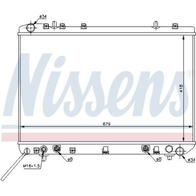 Nissens | Kühler, Motorkühlung | 61669