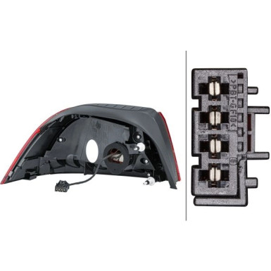 Hella 2 x HELLA Heckleuchte 2SD 010 697-121