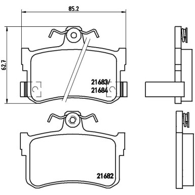 Brembo Bremsbelagsatz, Scheibenbremse PRIME LINE P 28 027
