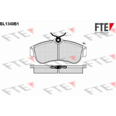 FTE | Bremsbelagsatz, Scheibenbremse | 9010131