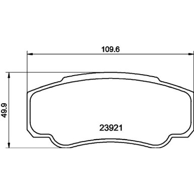 Hella | Bremsbelagsatz, Scheibenbremse | 8DB 355 010-411