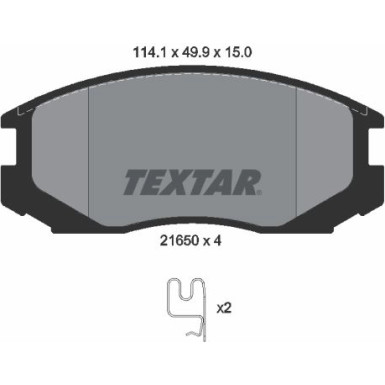 2165001 Bremsbelagsatz, Scheibenbremse