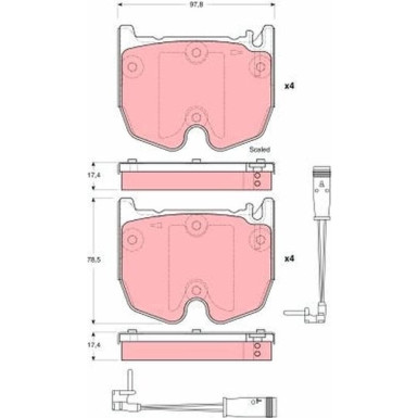 GDB1599 Bremsbelagsatz, Scheibenbremse