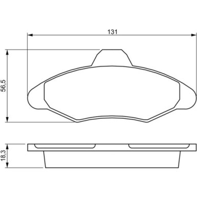 BOSCH Bremsbelagsatz, Scheibenbremse 0 986 460 949