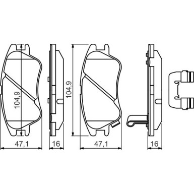 0 986 494 630 Bremsbelagsatz, Scheibenbremse