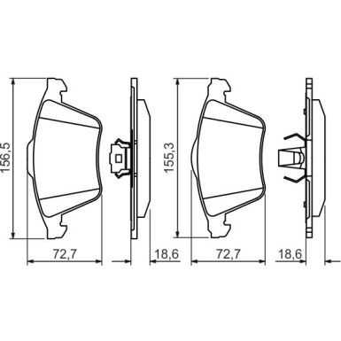 0 986 494 492 Bremsbelagsatz, Scheibenbremse