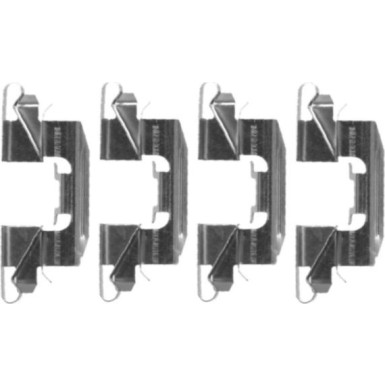 Hella | Zubehörsatz, Scheibenbremsbelag | 8DZ 355 203-761