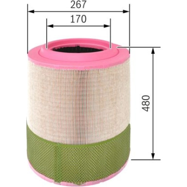 BOSCH F 026 400 249 Luftfilter