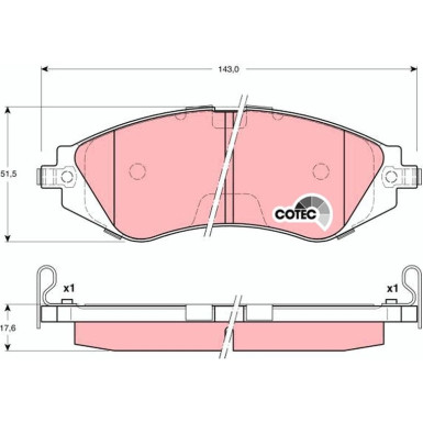 GDB3171 Bremsbelagsatz, Scheibenbremse COTEC
