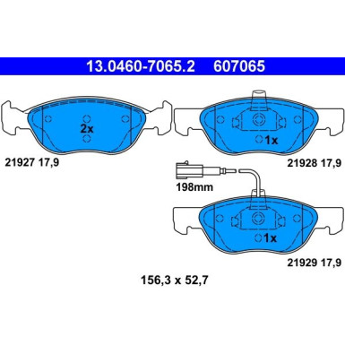 13.0460-7065.2 Bremsbelagsatz, Scheibenbremse