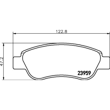 Hella | Bremsbelagsatz, Scheibenbremse | 8DB 355 012-141