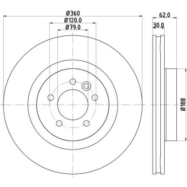 Hella Pagid | Bremsscheibe | 8DD 355 129-501