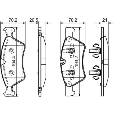 0 986 494 165 Bremsbelagsatz, Scheibenbremse
