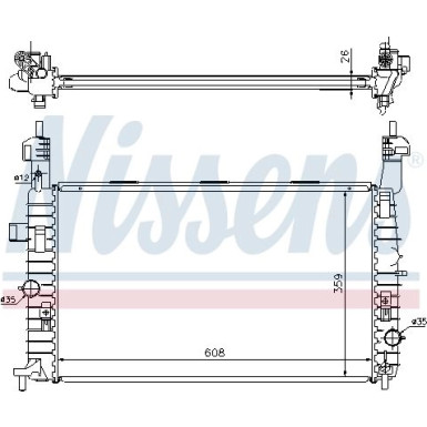 Nissens | Kühler, Motorkühlung | 63087A