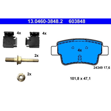 13.0460-3848.2 Bremsbelagsatz, Scheibenbremse