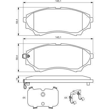 0 986 494 587 Bremsbelagsatz, Scheibenbremse 0 986 494 587 Bremsbelagsatz, Scheibenbremse