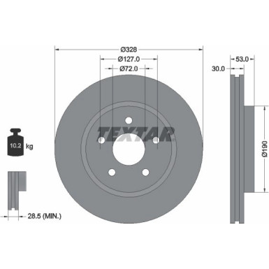 Textar | Bremsscheibe | 92184505