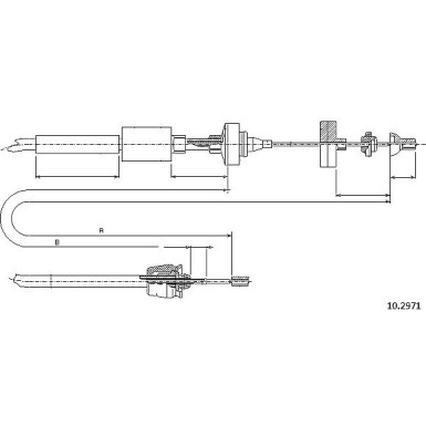 10.2971 Seilzug, Kupplungsbetätigung 10.2971 Seilzug, Kupplungsbetätigung