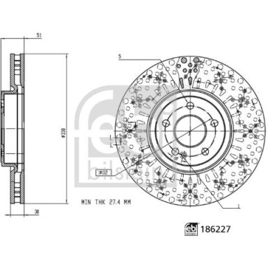 FEBI BILSTEIN 186227 Bremsscheibe