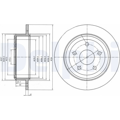 Delphi | Bremsscheibe | BG4157
