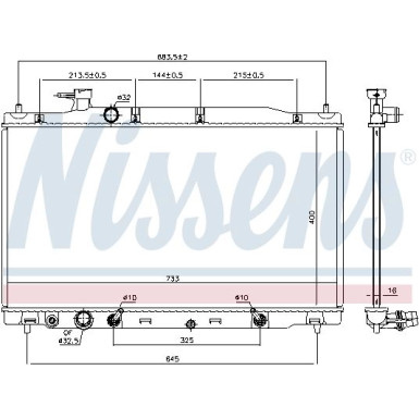 Nissens | Kühler, Motorkühlung | 681405