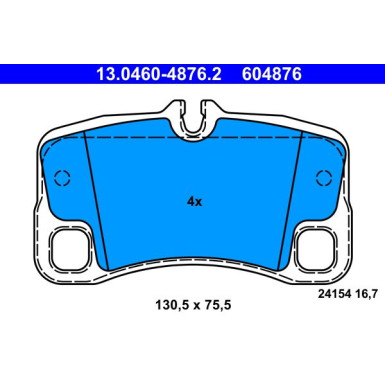 13.0460-4876.2 Bremsbelagsatz, Scheibenbremse