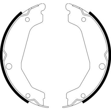 Hella | Bremsbackensatz, Feststellbremse | 8DA 355 050-051