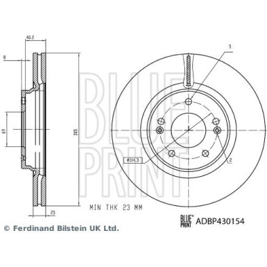 Blue Print | Bremsscheibe | ADBP430154 Blue Print | Bremsscheibe | ADBP430154