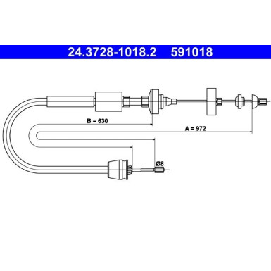 24.3728-1018.2 Seilzug, Kupplungsbetätigung 24.3728-1018.2 Seilzug, Kupplungsbetätigung