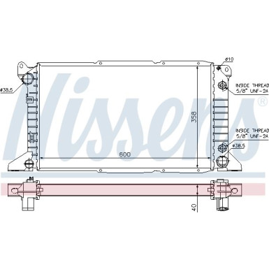 Nissens | Kühler, Motorkühlung | 62243