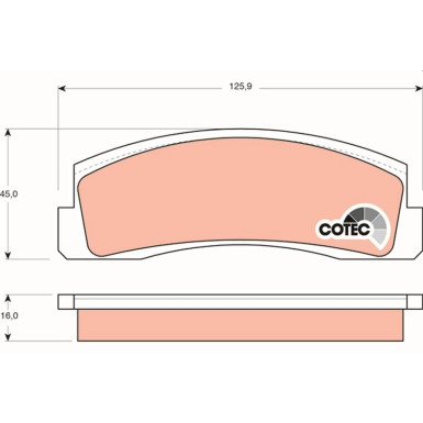 TRW Bremsbelagsatz, Scheibenbremse COTEC GDB265