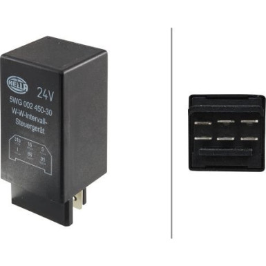 Hella | Relais, Wisch-Wasch-Intervall | 5WG 002 450-301