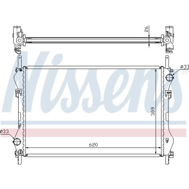 Nissens | Kühler, Motorkühlung | 62044A