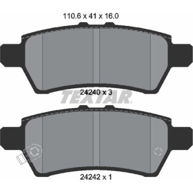 2424001 Bremsbelagsatz, Scheibenbremse
