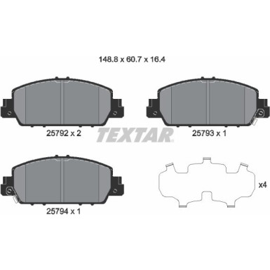 2579201 Bremsbelagsatz, Scheibenbremse