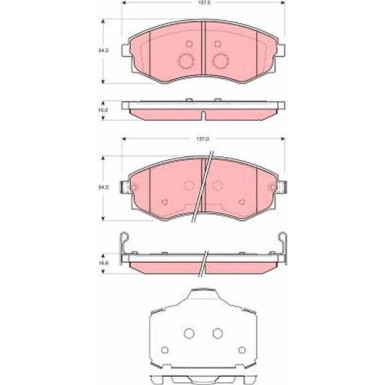GDB3365 Bremsbelagsatz, Scheibenbremse