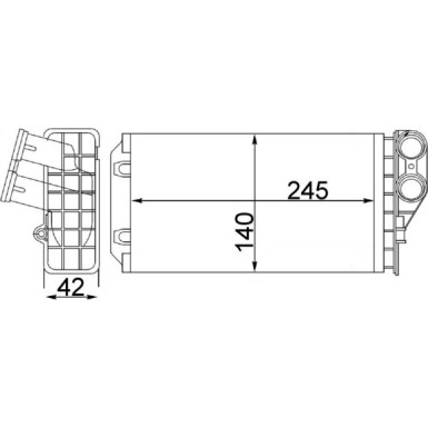 Mahle | Wärmetauscher, Innenraumheizung | AH 82 000S